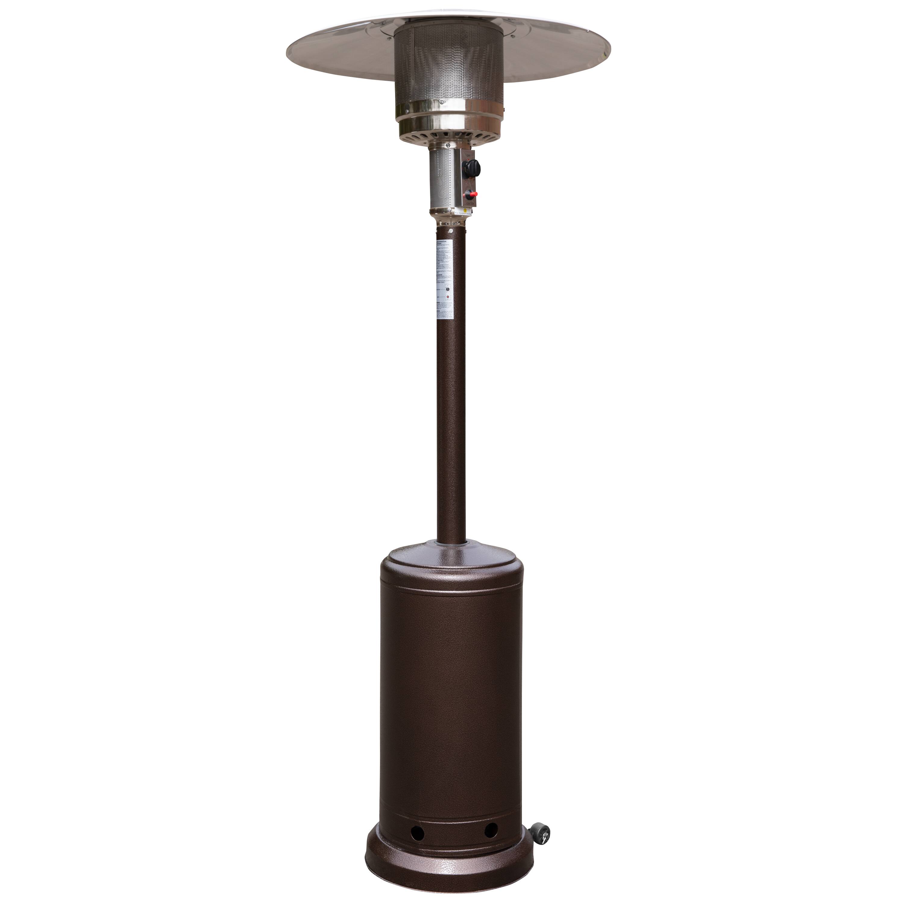 Front. Emma + Oliver - Outdoor Patio Heater - 7.5 Feet Round Steel Patio Heater - 40,000 BTU's - Bronze.