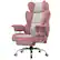 Front. GTPlayer - 400lbs Heavy Duty Gaming Chair Fabric Comfortable Ergonomic Computer Chair with Soft Armrests,Pink - Pink.