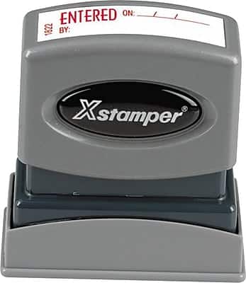 "Cosco - Xstamper ENTERED Rectangle Pre-Inked Stamps, 1 5/8"" x 1/2"", (036023) - Red" price history on PriceWatchPro