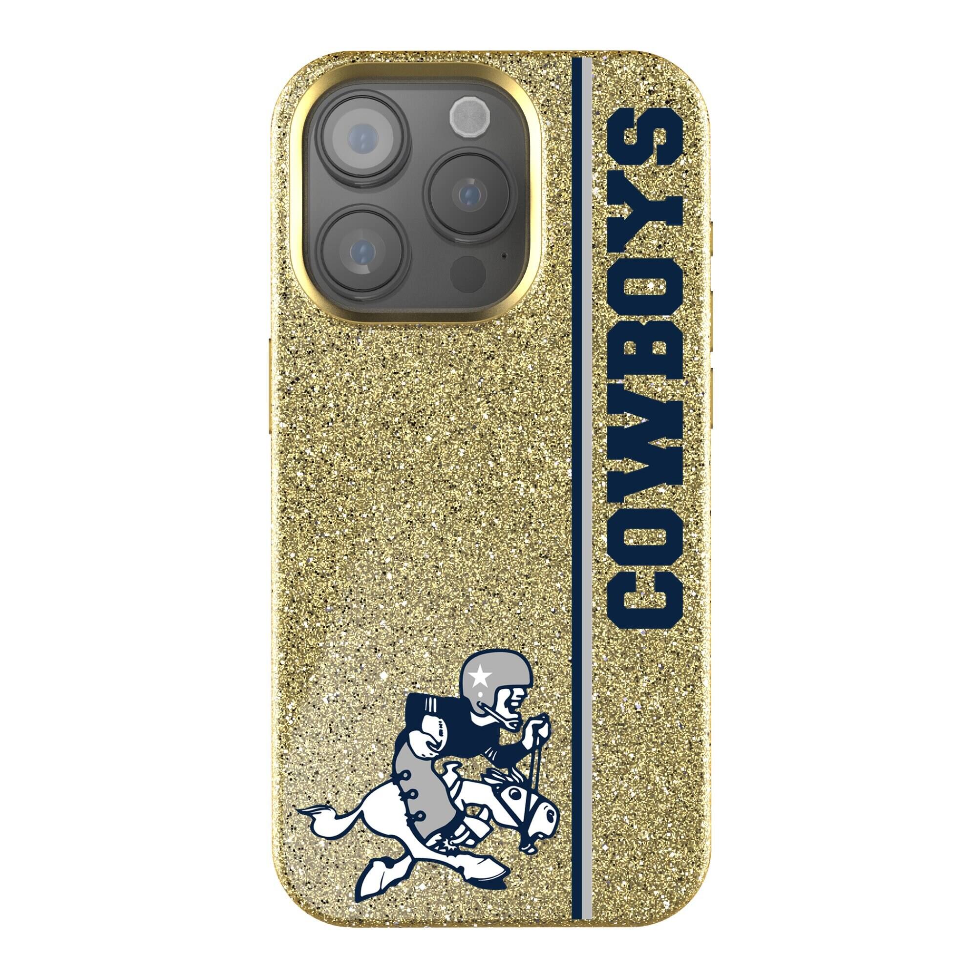 Front. Keyscaper - Gold Dallas Cowboys iPhone Bling Case - 16 Plus - Gold.
