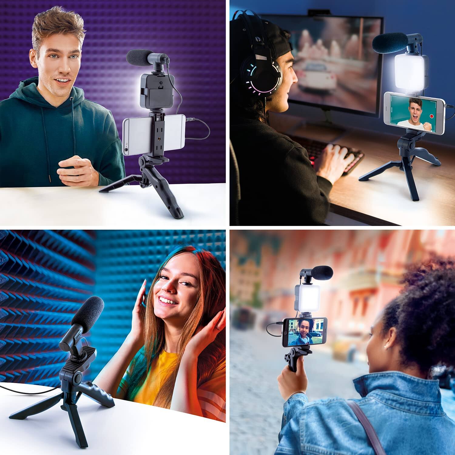 Alt View 5. METALTON - Studio Creator Podcast Vlogging Kit Record Your Own Podcasts And Vlogs Like Favorite Influencers Fold up - 360 Video Maker.