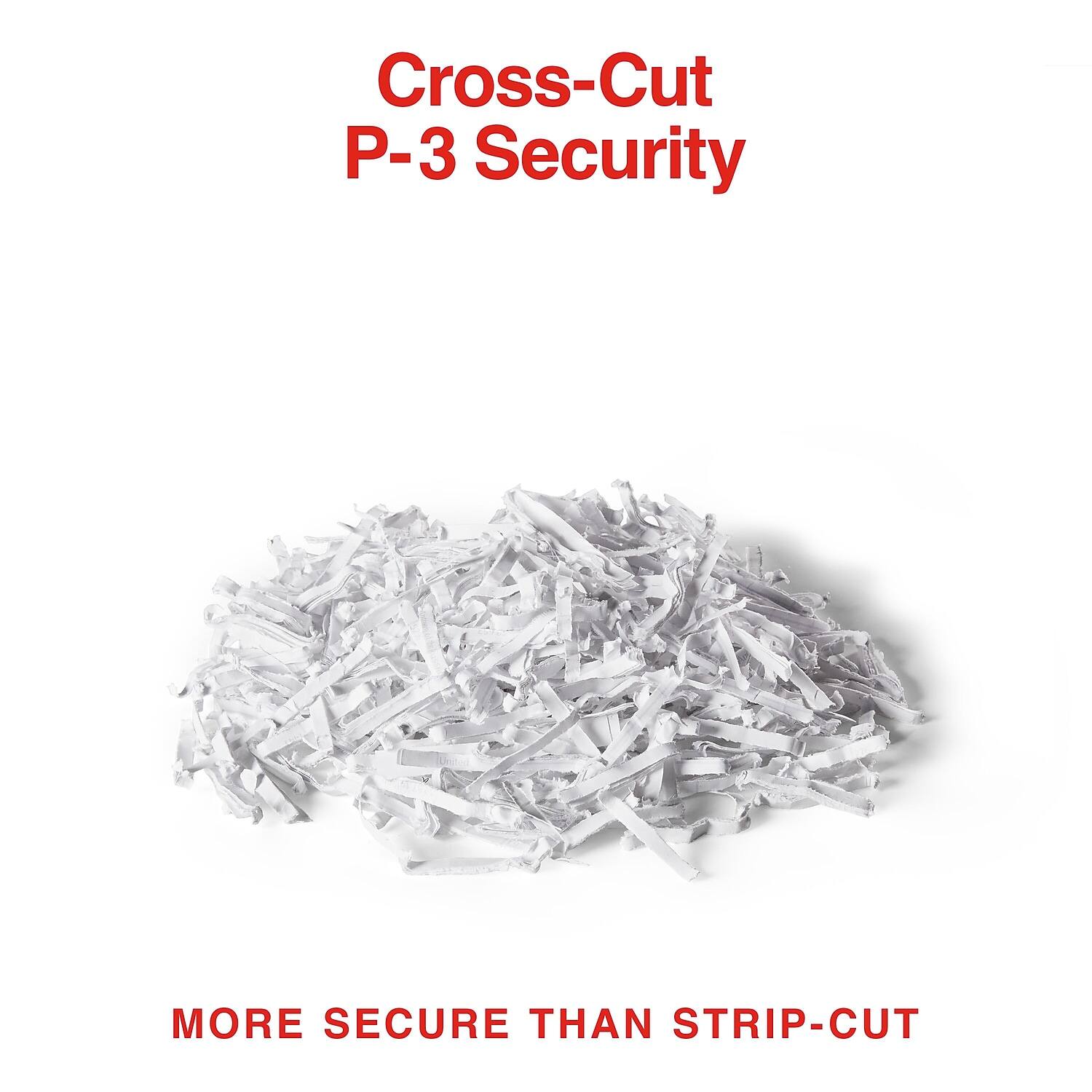 Cross-Cut P-3 Security

MORE SECURE THAN STRIP-CUT