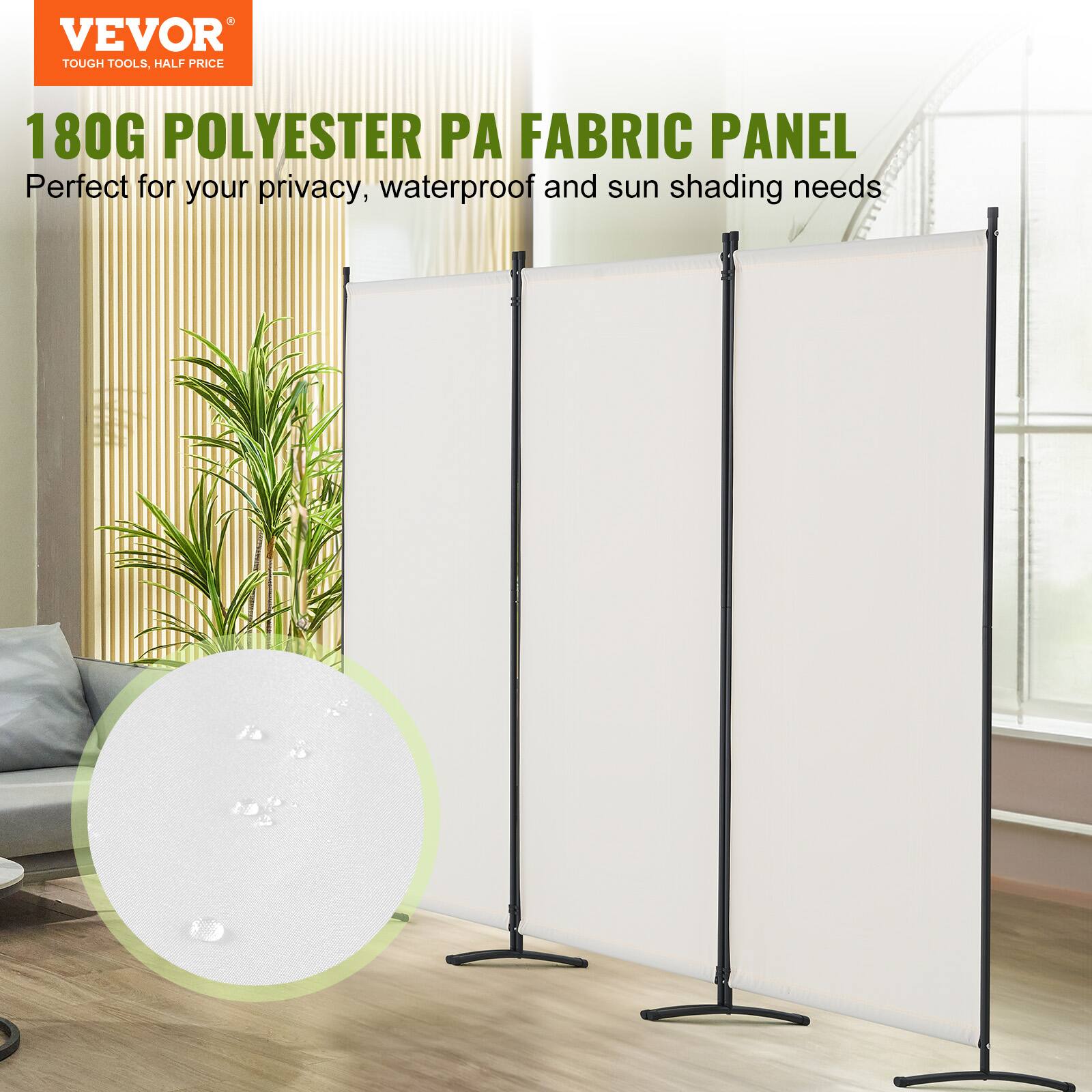 VEVOR TOUGH TOOLS, HALF PRICE 180G POLYESTER PA FABRIC PANEL Perfect for your privacy, waterproof and sun shading needs