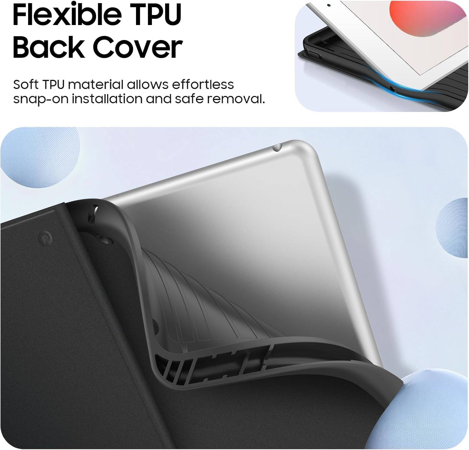 Flexible TPU Back Cover

Soft TPU material allows effortless snap-on installation and safe removal.