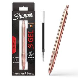 Sharpie - S-Gel Copper Retractable Gel Pen, Medium Point, 0.7mm - Black Ink