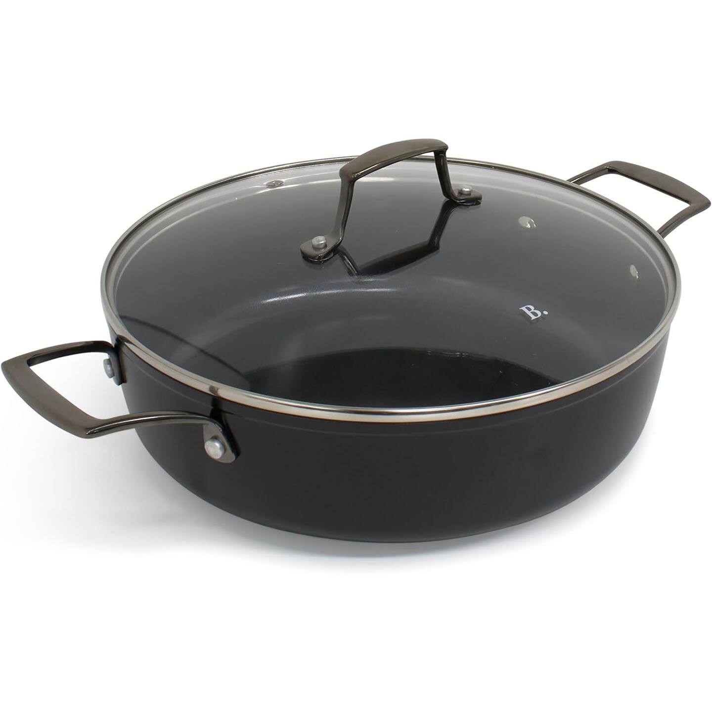 BLU - Blu. Cookware 11” Saute Pan with Lid, Non-Toxic - Black