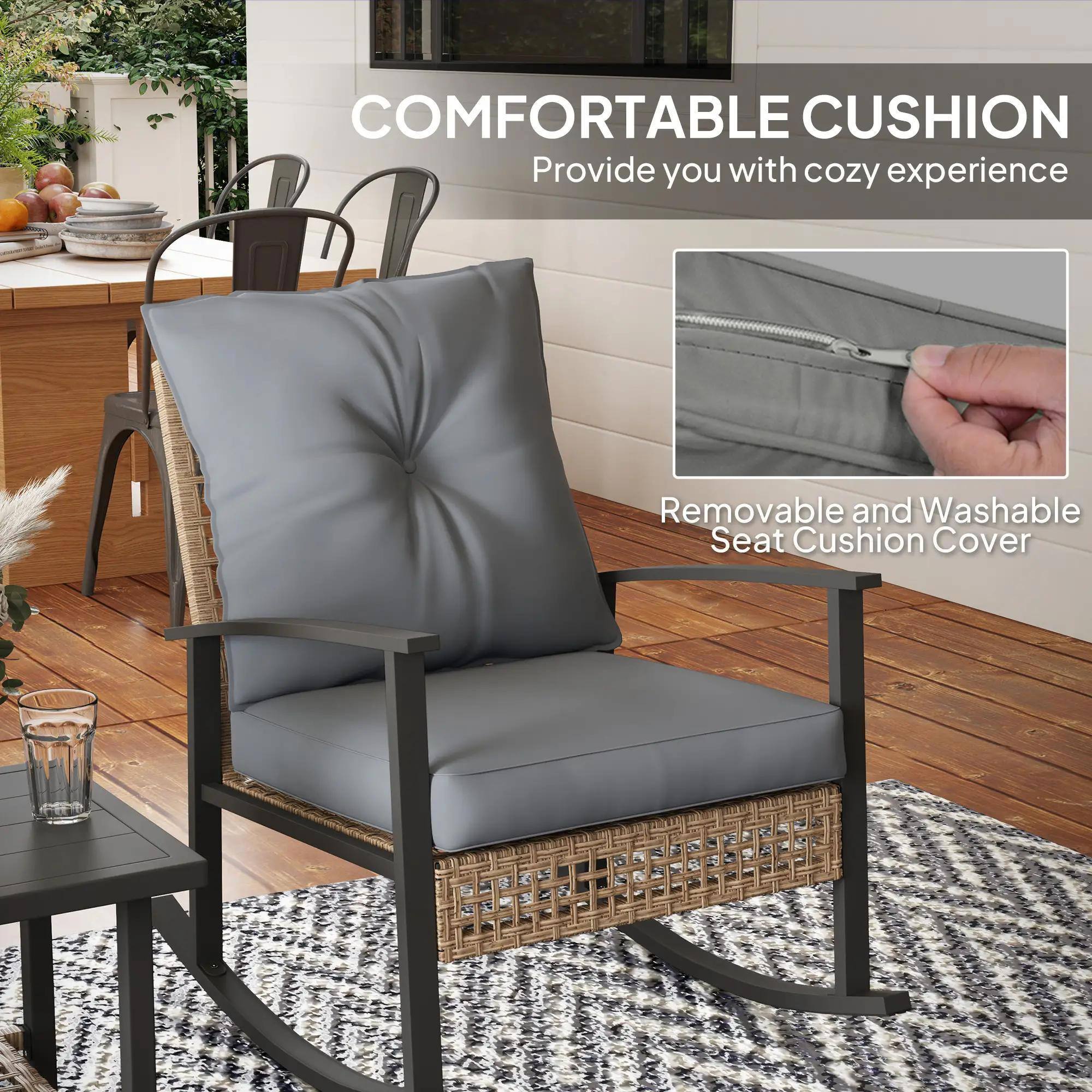 COMFORTABLE CUSHION  
Provide you with cozy experience  

PORTABLE CUSHION  
Provide you with cozy experience  

Removable and Washable Seat Cushion Cover