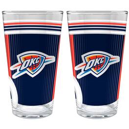 Great American Products - Oklahoma City Thunder Two-Piece 16oz. Pint Glass Set - Multicolor