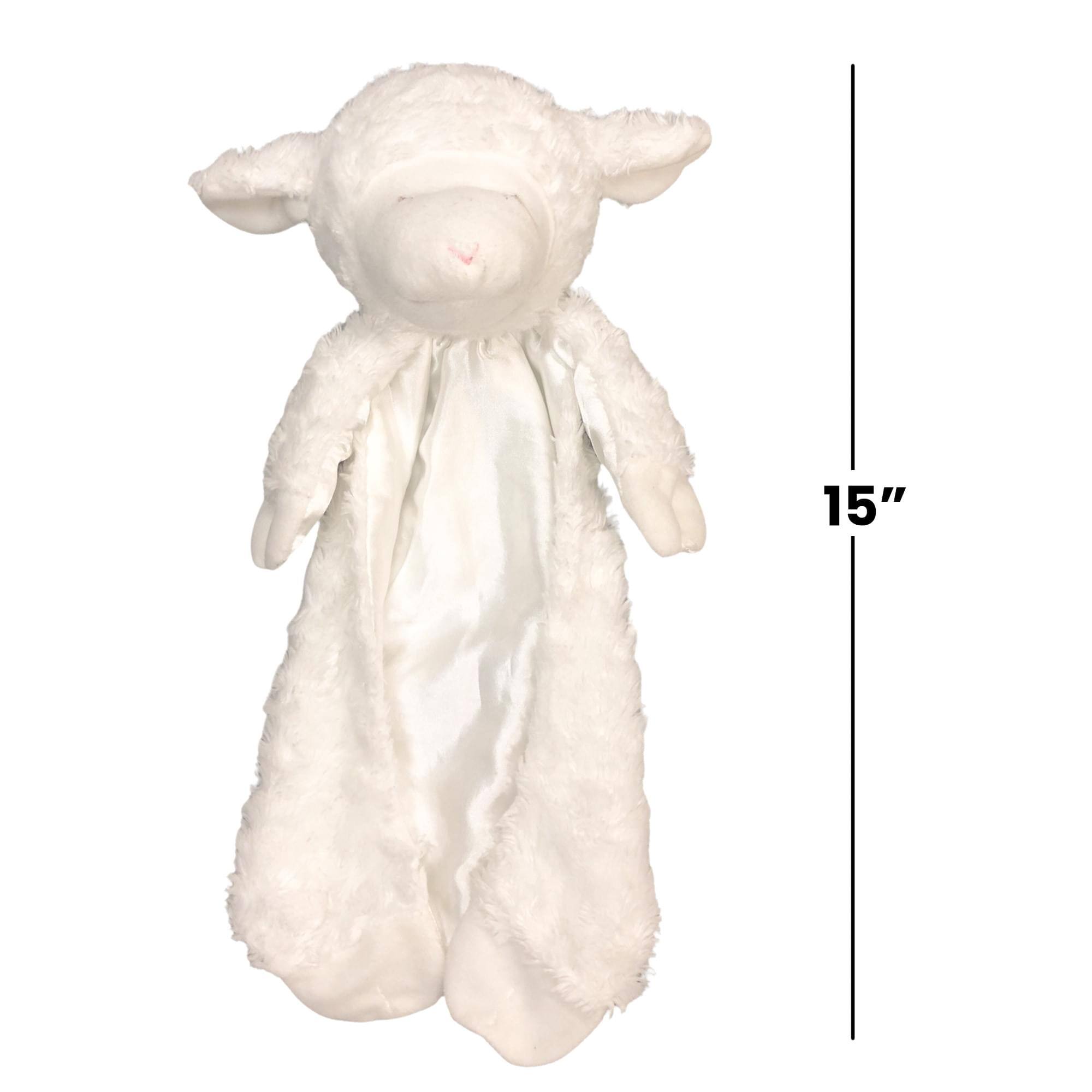 Alt View 3. Gund - Winky Lamb Huggybuddy 15 Inch Plush Animal Blanket - White.