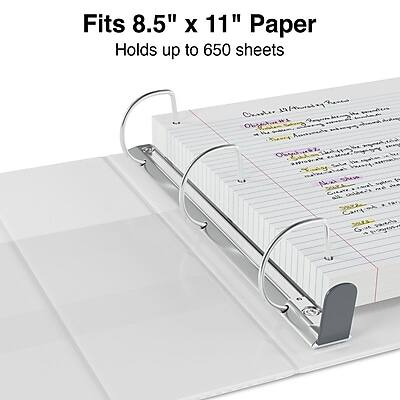 Fits 8.5" x 11" Paper  
Holds up to 650 sheets