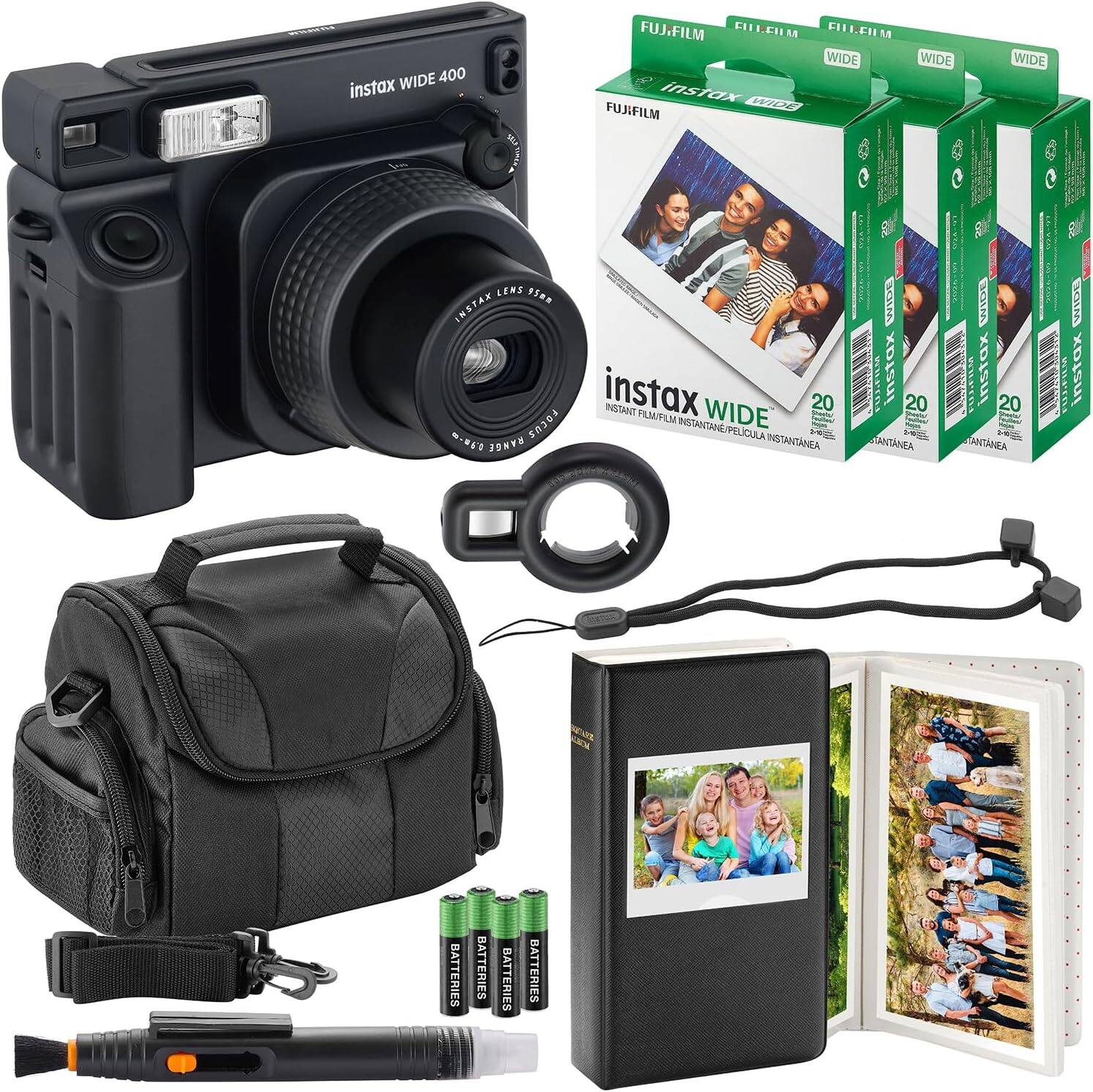 instax WIDE 400  
FUJ.FILM  
FUJFILM  
instax WIDE  
FUJFILM E11  
LENS 15  
INSTANT  
instax  
INSTANTANE/PELICULA  
INSTANTNEA  
SER  
INSTANTNEA  
INSTANTNEA  
BATTERIES