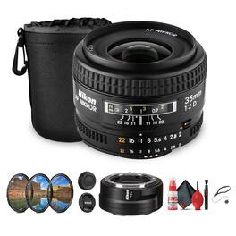 Nikon - AF NIKKOR 35mm f/2D Compact Standard Lens – Lightweight, High Sharpness + More - Black