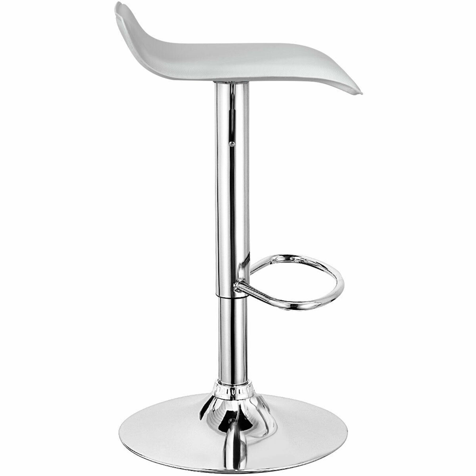 Alt View 5. Gymax - Gymax Set of 4 Swivel Bar Stool PU Leather Adjustable Kitchen Counter Bar Chair White - White.