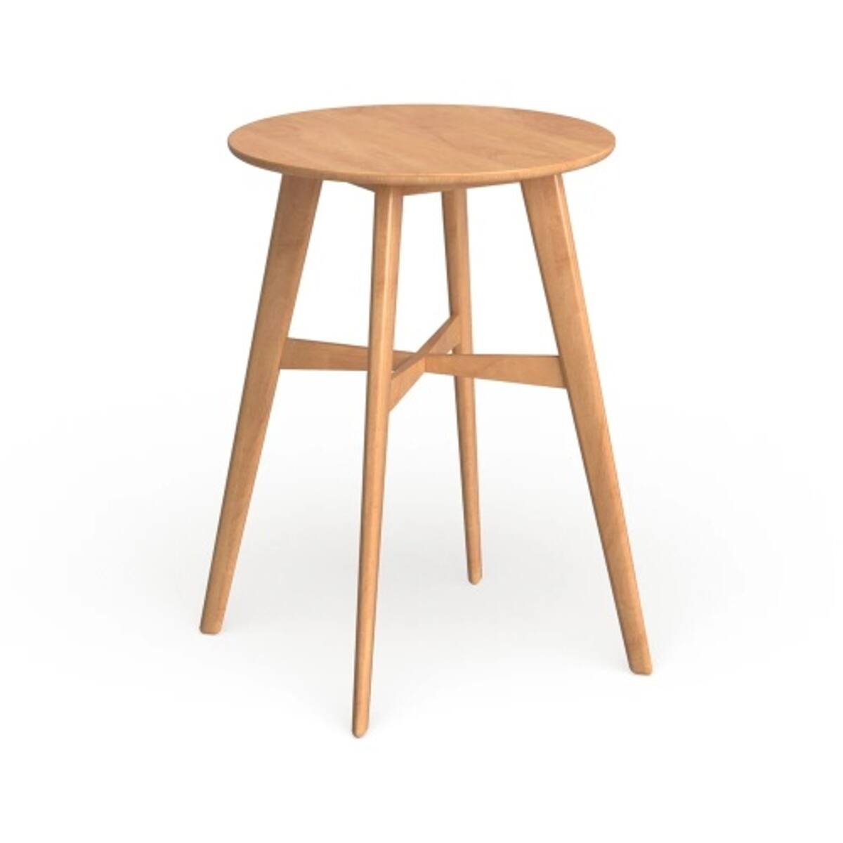 Alt View 1. Loheer - Loheer Mid Century Modern Round Bar Table, 42 Inch High Oak Finish Dining Table - Oak.