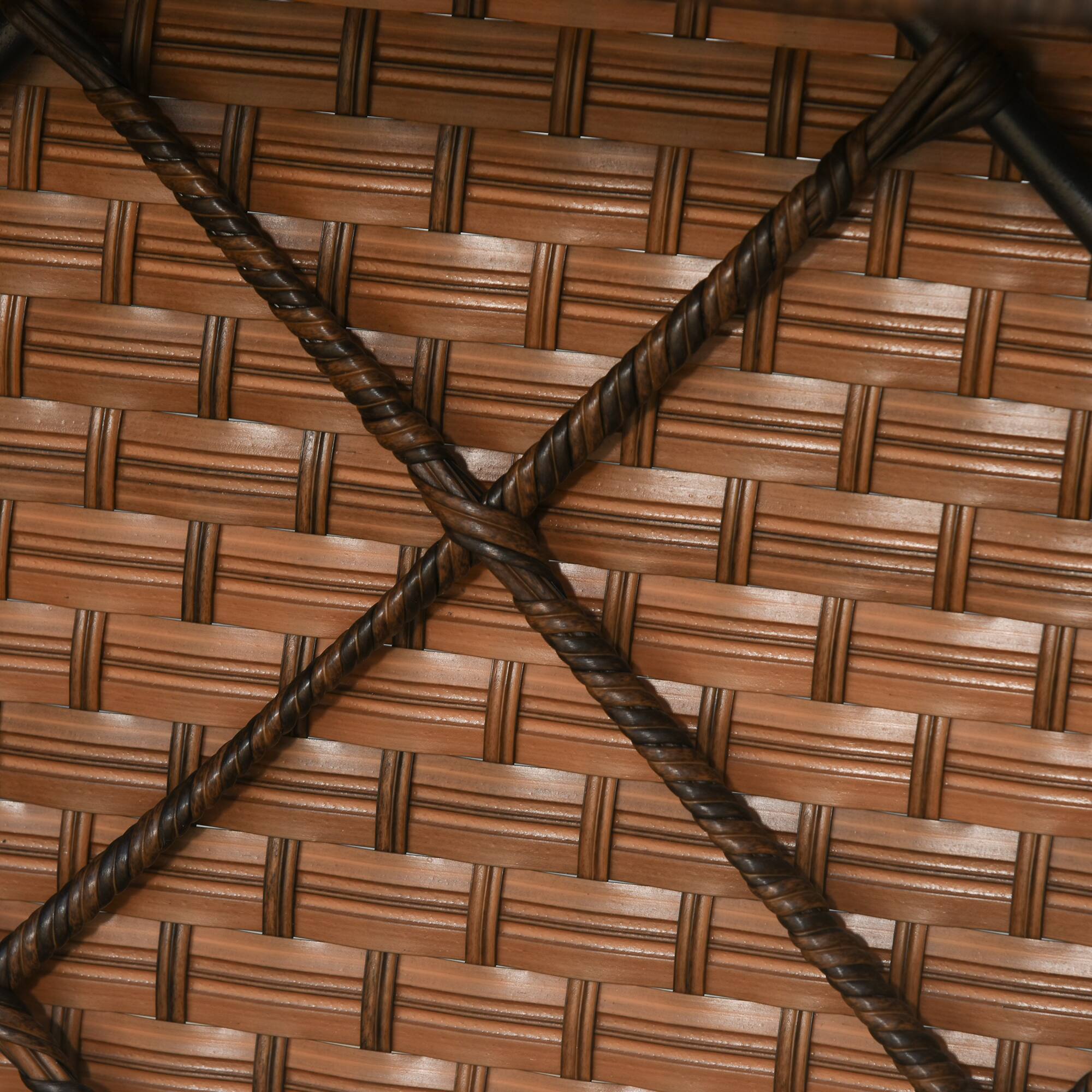 Alt View 7. Outsunny - 5 Piece Patio Furniture Set, All Weather PE Rattan Conversation Chair, and Ottoman Set with Coffee Table - Beige.