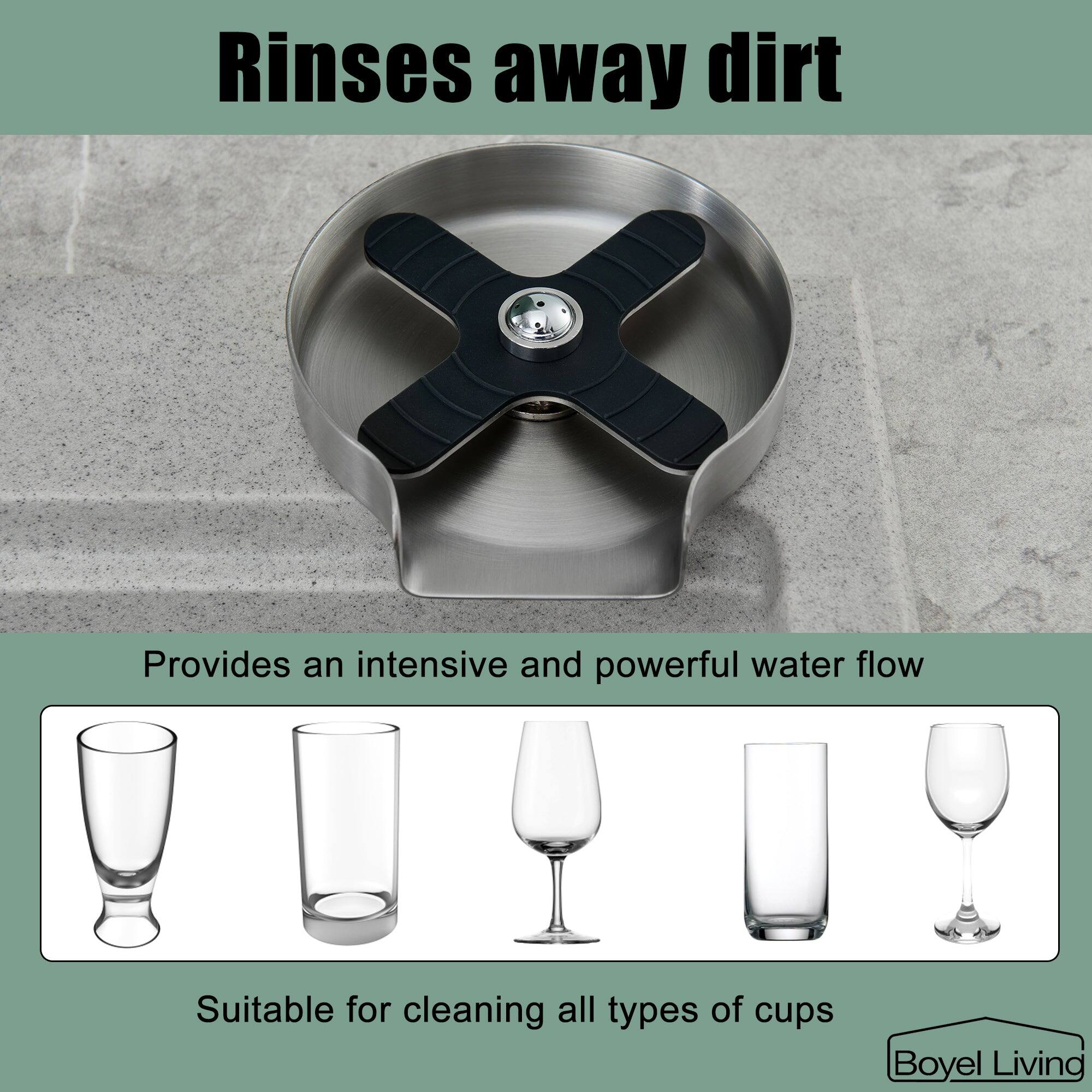 Rinses away dirt, Provides an intensive and powerful water flow, Suitable for cleaning all types of cups, Boyel Living