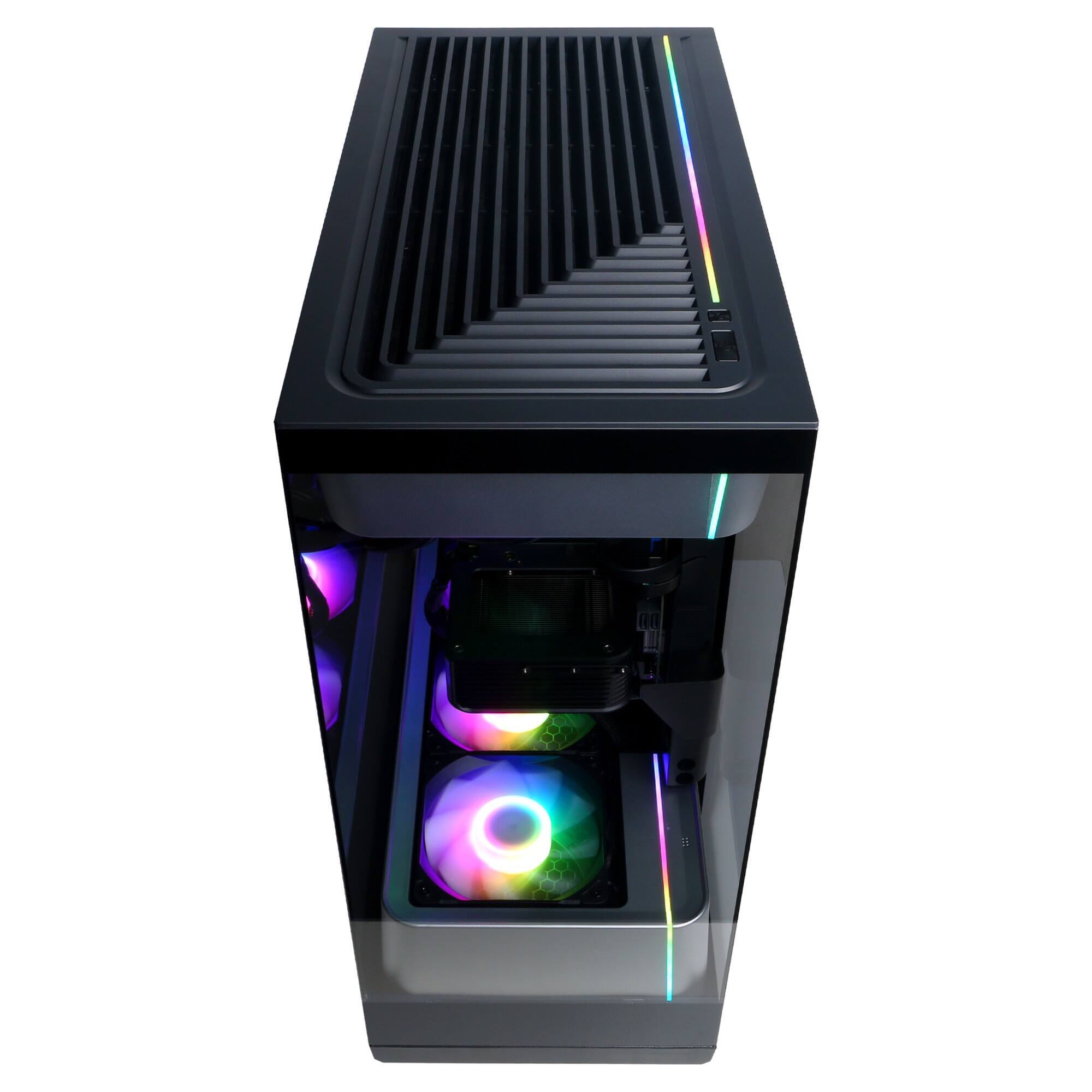 Alt View 2. CyberPowerPC - Gaming Desktop - AMD Ryzen 7 9850X3D - NVIDIA GeForce RTX 5080 16GB - 32GB DDR5 - 2TB PCIe 4.0 SSD - Black.