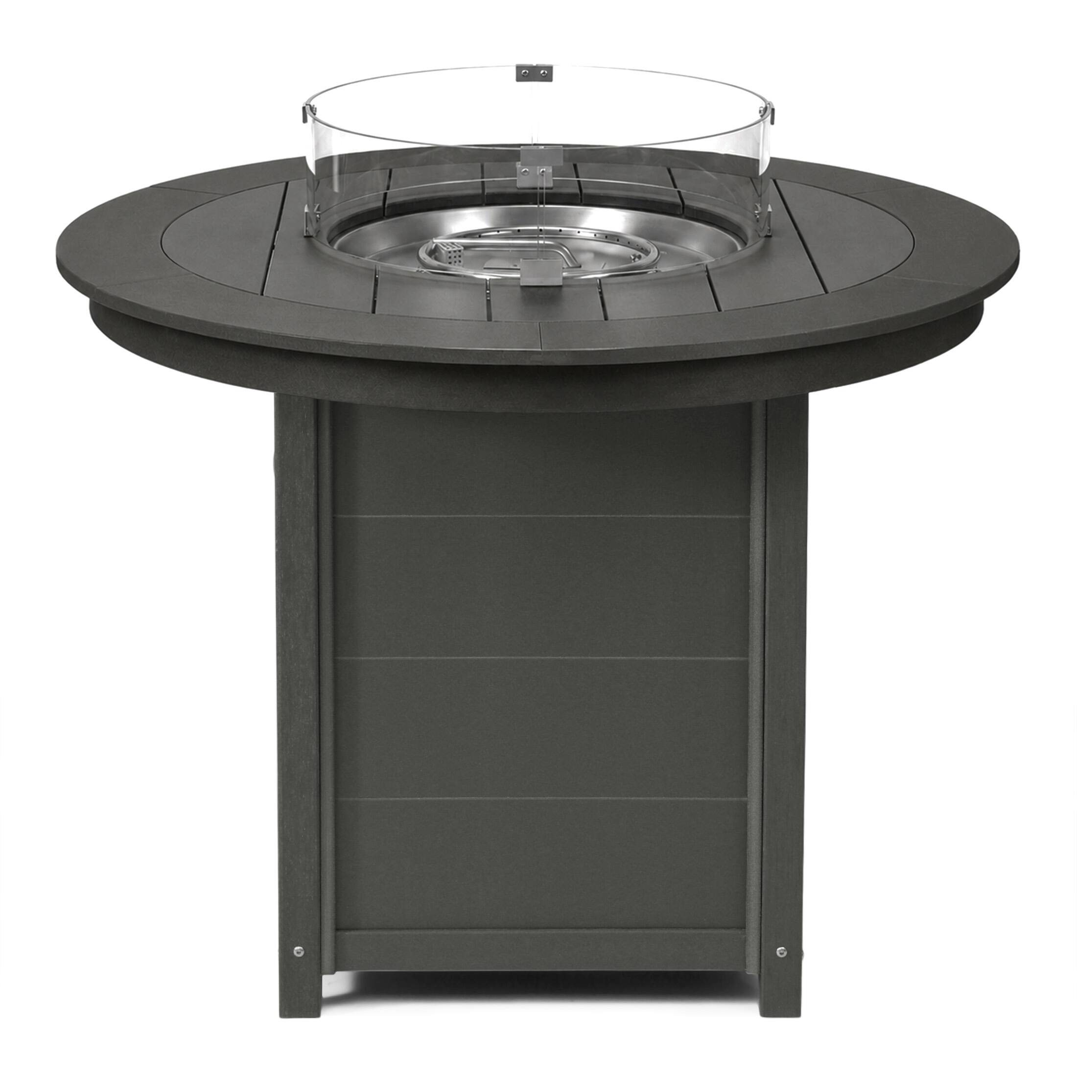 Alt View 1. WestinTrends - WestinTrends Helios 47" Modern Outdoor Patio Propane Round Counter Height Fire Pit Table - Gray.