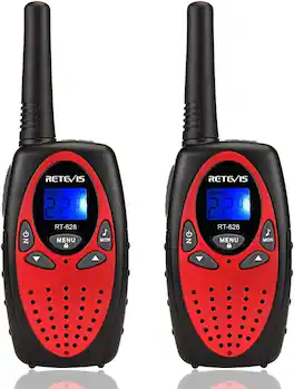 Retevis - RT628 Walkie Talkies for Kids,Long Range 2 Way Radio 22CH VOX,Family Walkie Talkie for Camping Hiking(2PCS) - Red