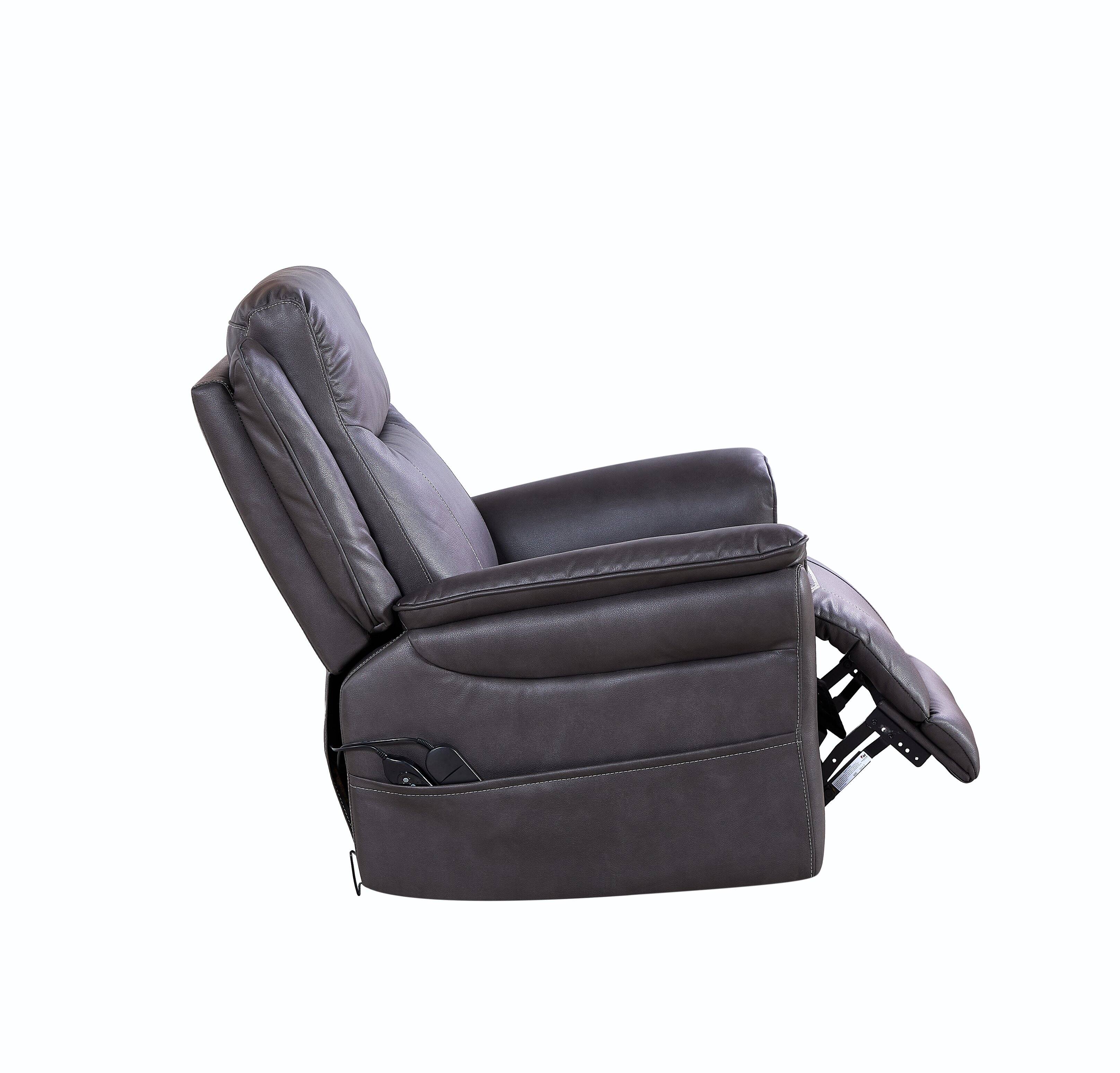 Alt View 4. TinyHomie - Liyasi OKIN Motor Rocking and 240 Degree Swivel Single Sofa Seat recliner Chair Infinite Position - Gray.