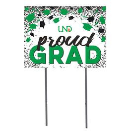 Jardine - North Dakota 18'' x 24'' Grad Yard Sign - White