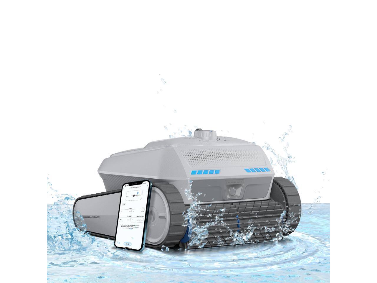 Alt View 1. AiRROBO - AIRROBO All-In-1 Pool Cleaner + Surface Skimmer (Floor, Walls, Waterline and Surface Cleaning),150min Runtime.