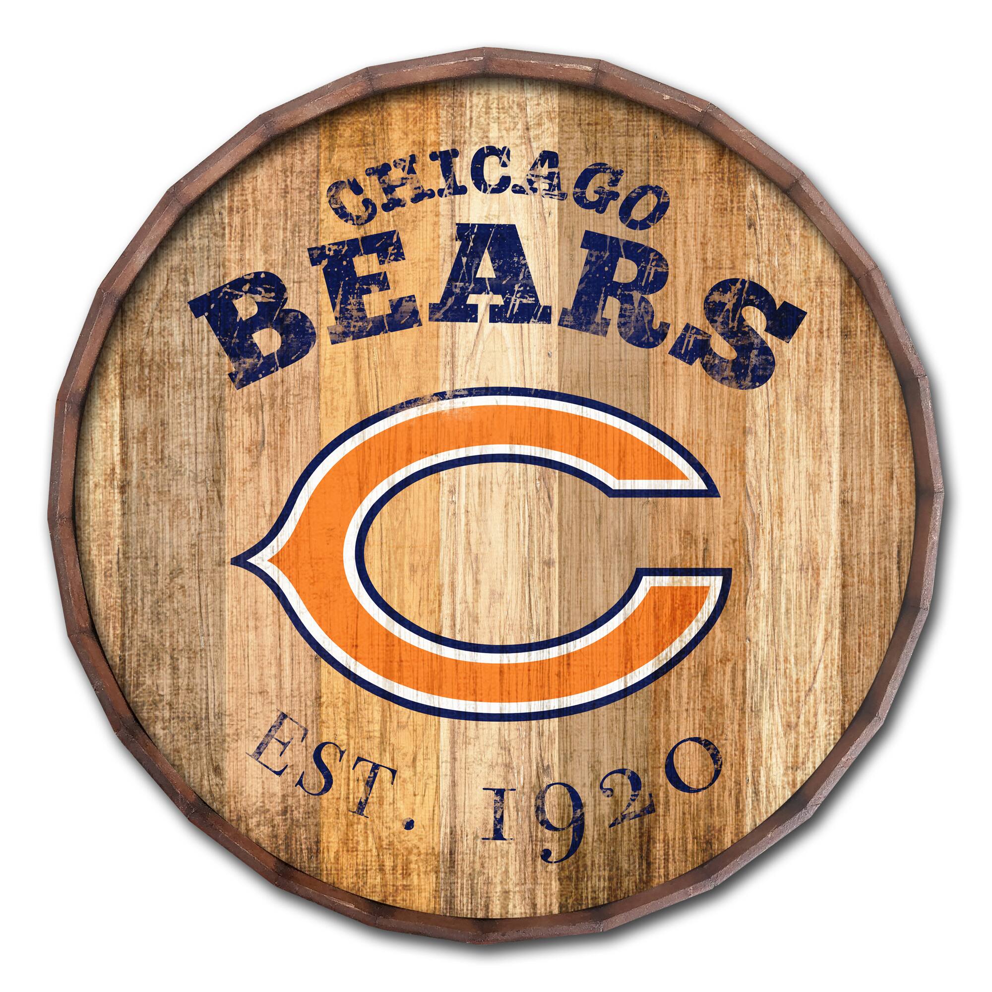 Chicago Bears 24'' Established Date Barrel Top