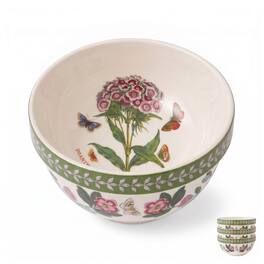 Portmeirion - Botanic Garden Etchings 5.5" Stack Bowl, Sweet William/Rhododendron - Multicolored