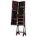 Alt View 17. Costway - LED Jewelry Cabinet Organizer Bevel Edge Mirrored Standing Brown - Reddish Brown.