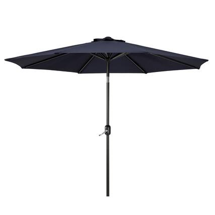 Front. WestinTrends - WestinTrends Paolo 9 ft. Patio Table Umbrella with tilt and crank features - Navy Blue.