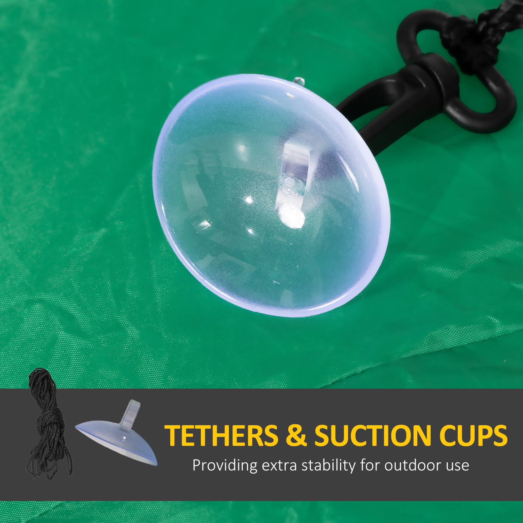 Tethers & Suction Cups: Providing extra stability for outdoor use.