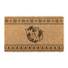 Front. Jardine - William & Mary Tribe 18" x 30" Holiday Coir Doormat - Brown.