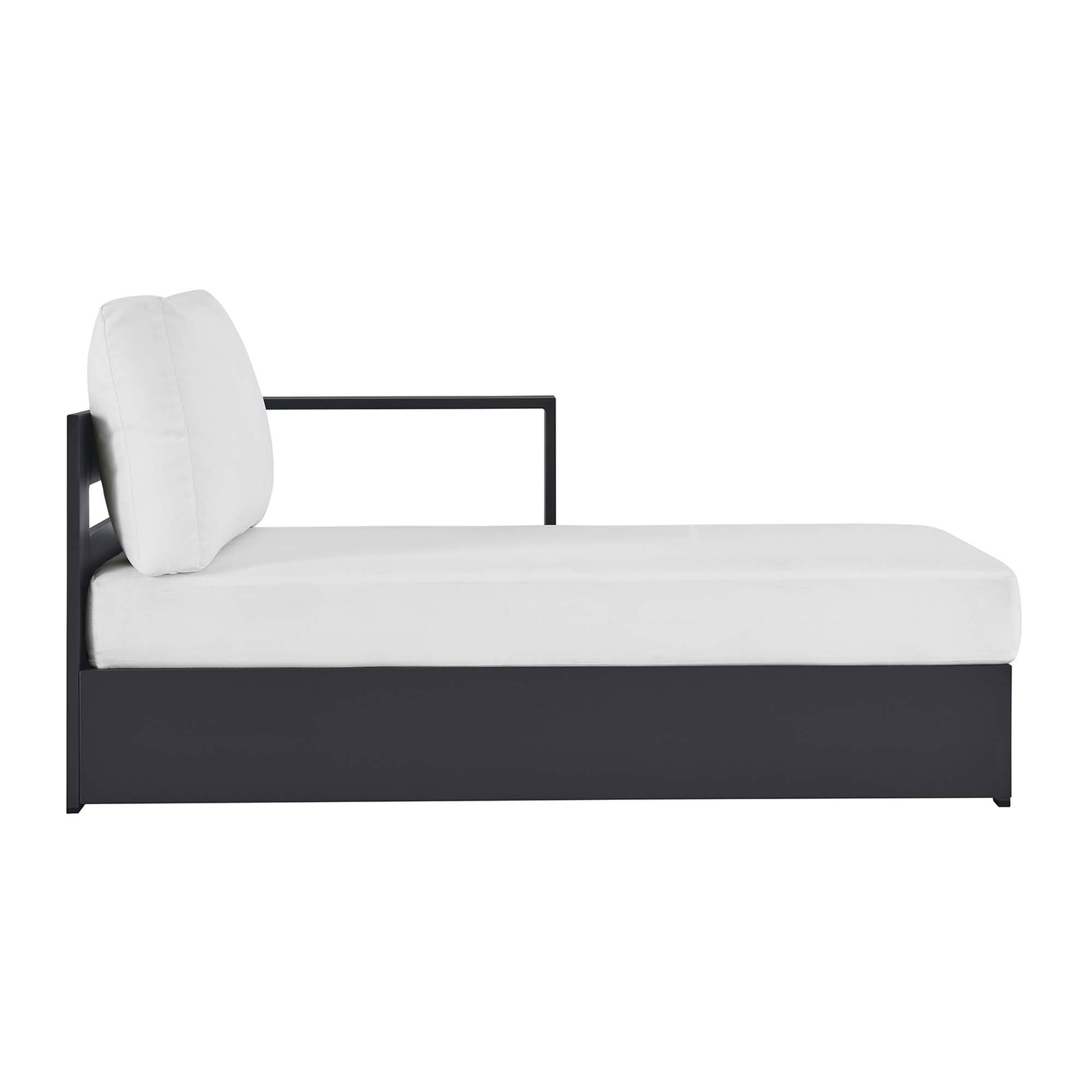 Alt View 3. Modway - Tahoe Outdoor Patio Powder-Coated Aluminum Modular Right-Facing Chaise Lounge by Modway - Gray White.