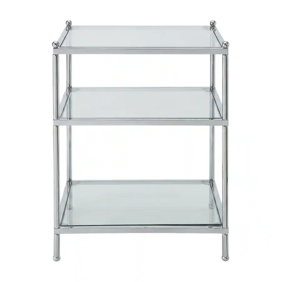 Table Frame Construction FurniFact End Table with Modern Design and Durable Construction Clear ...