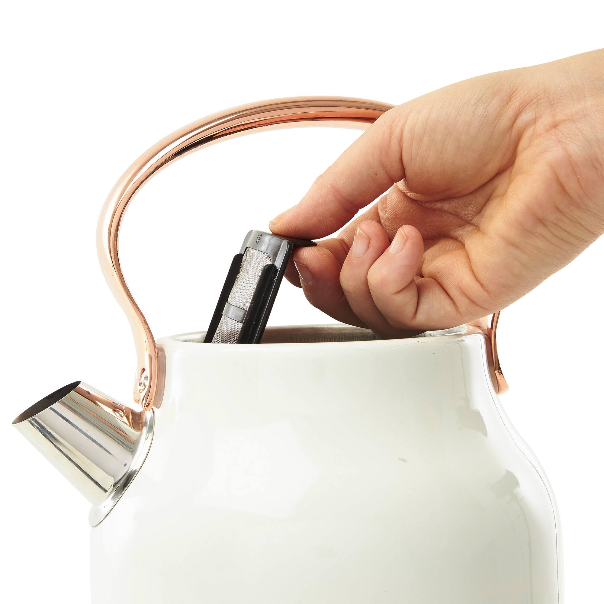 Alt View 7. Haden - Haden Heritage 4 Slice Wide Slot Toaster & Electric Water Kettle, Ivory & Copper - Ivory, Copper.