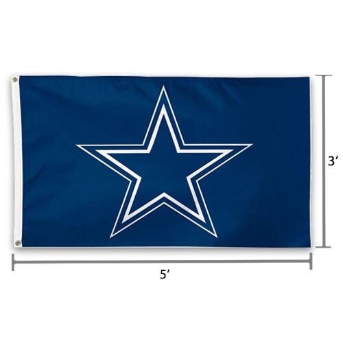 Alt View 1. WinCraft - Dallas Cowboys Deluxe 3' x 5' Flag - Multicolor.