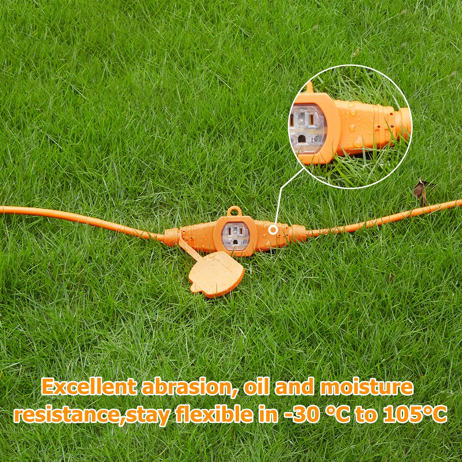 Excellent abrasion, oil and moisture resistance, stay flexible in -30°C to 105°C