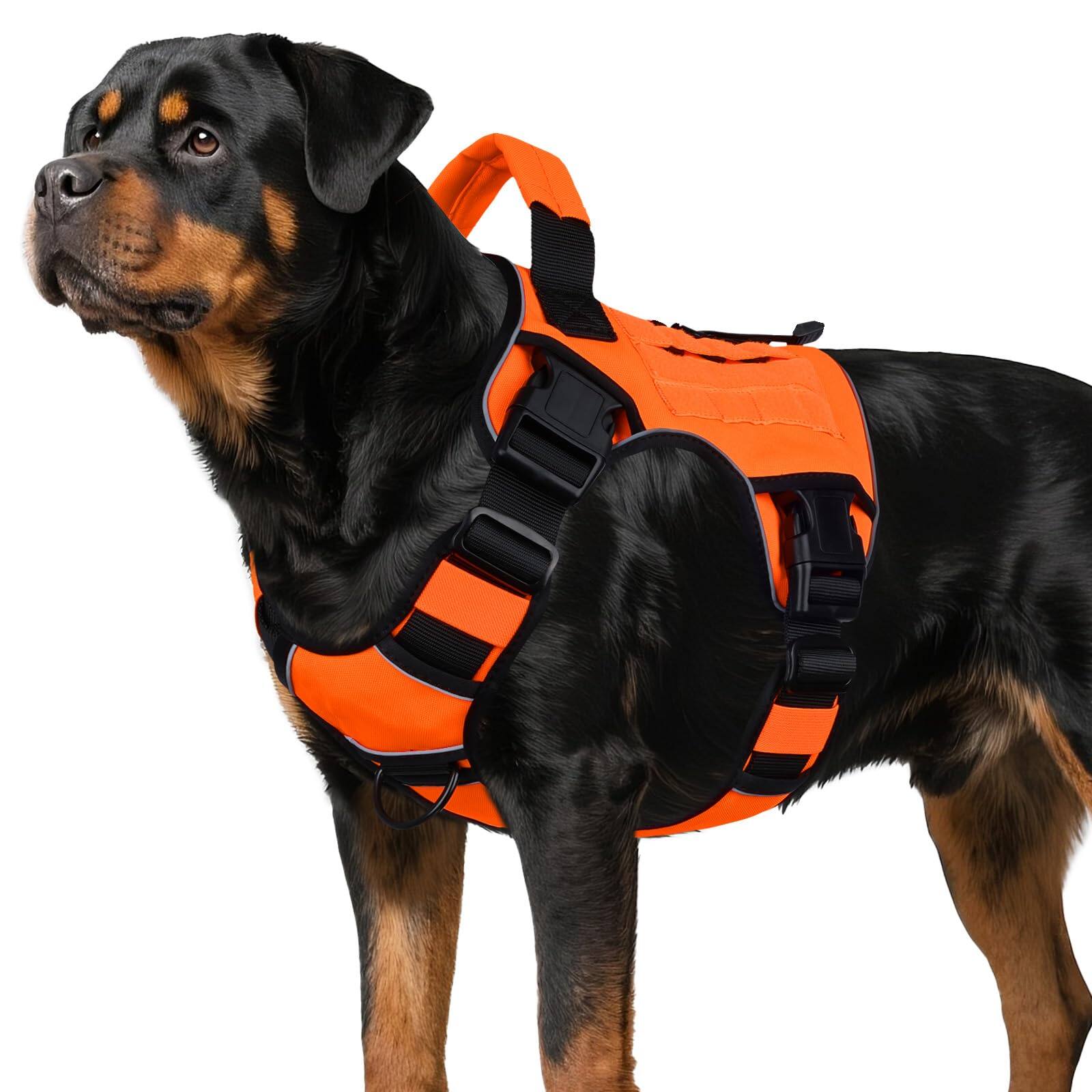 Orange-M: 30-50 lbs (Chest:24-28",Neck:17-19")