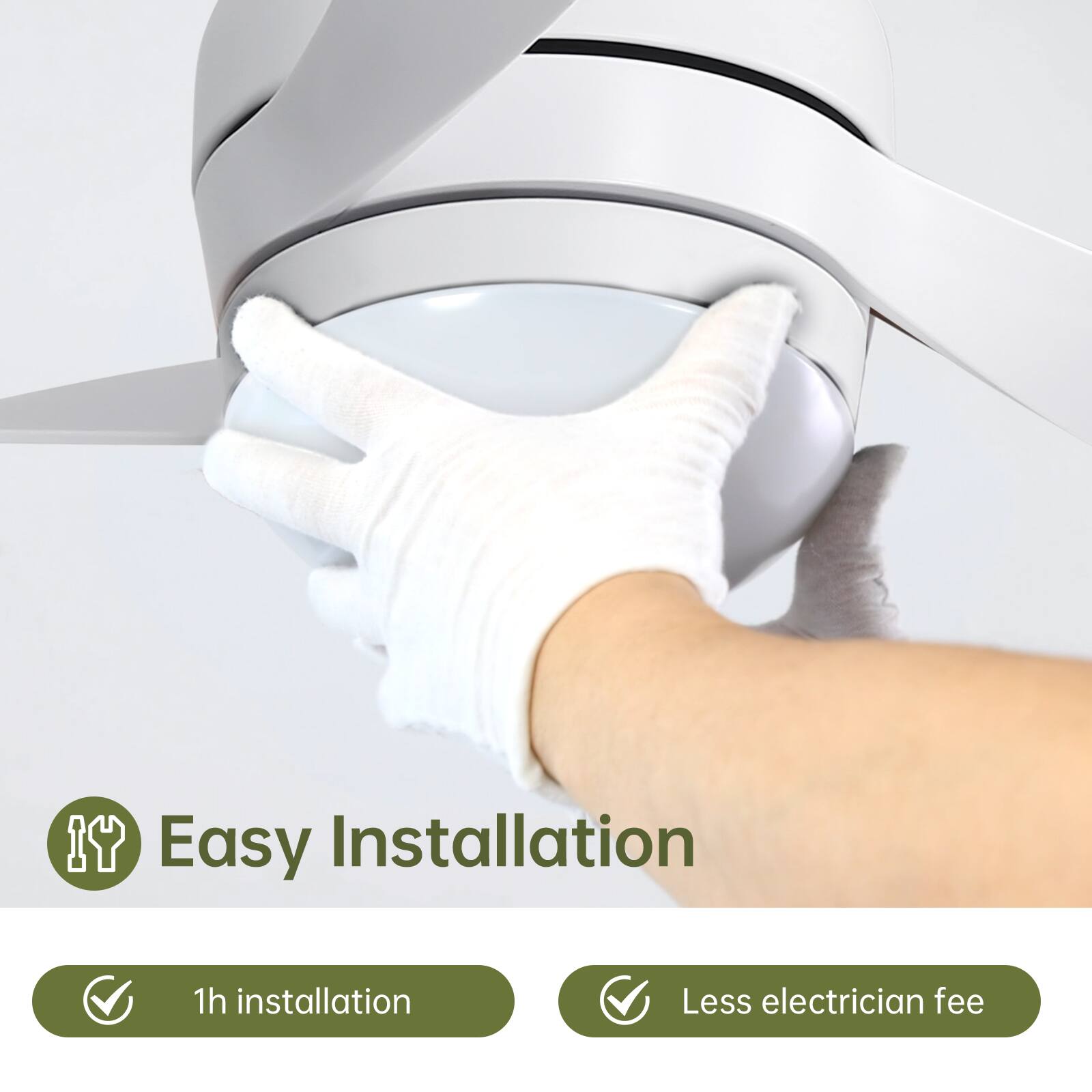 Easy Installation

- 1h installation
- Less electrician fee