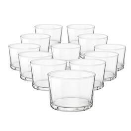 Bormioli Rocco - Bodega Mini Tumbler Glasses Set of 12, 7.5 oz Tempered Stackable - Clear