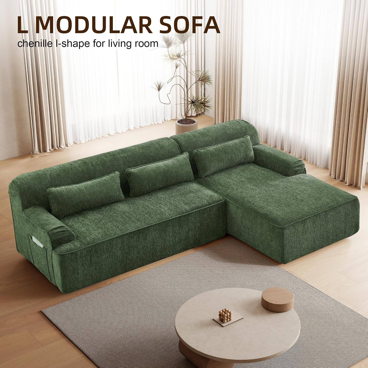 L MODULAR SOFA  
chenille I-shape for living room
