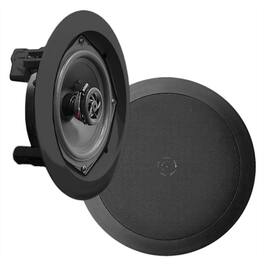 Pyle - PDIC51RDBK 5.25 Inch 150 Watt In-Ceiling Flush Speakers (6 Pack) - Black