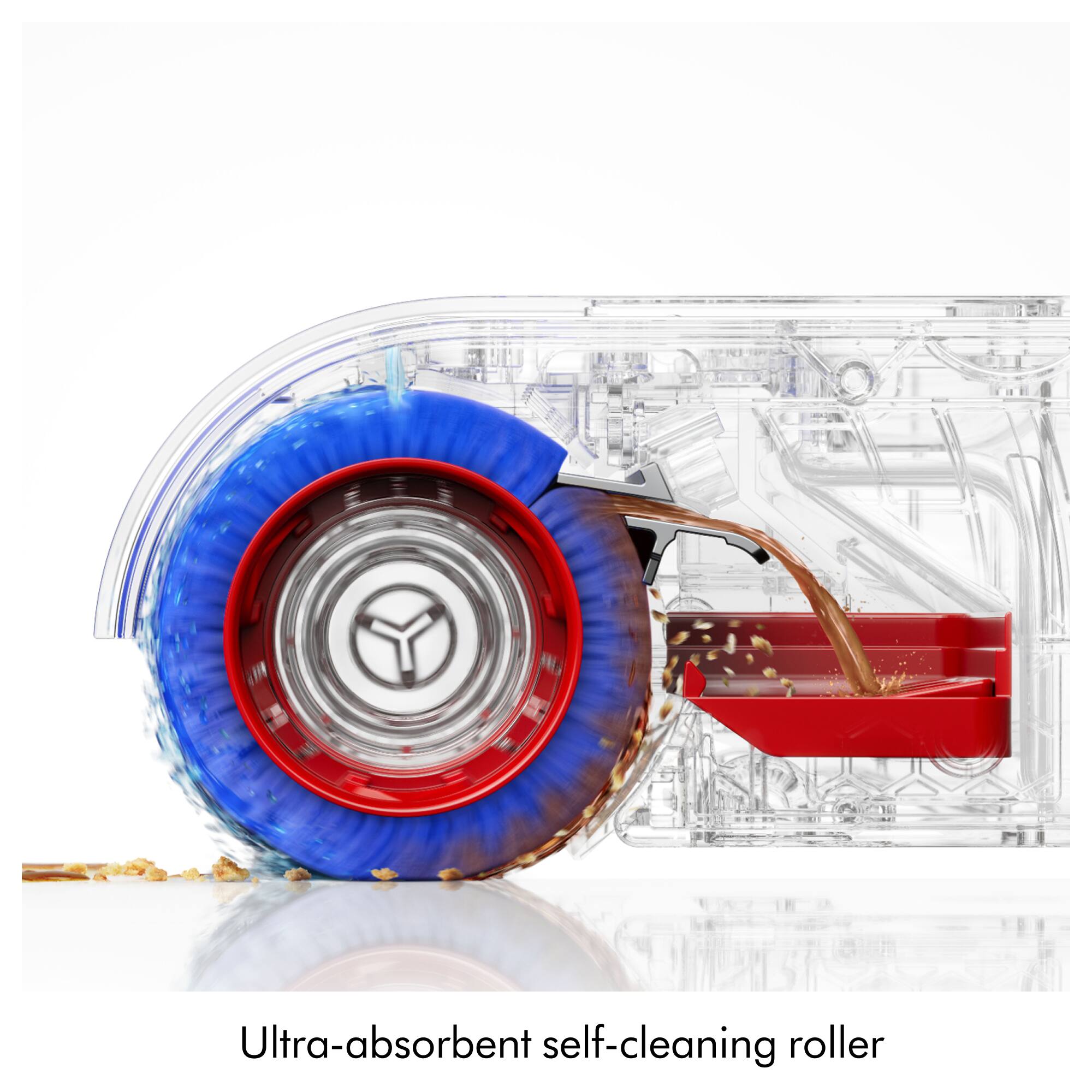 Ultra-absorbent self-cleaning roller