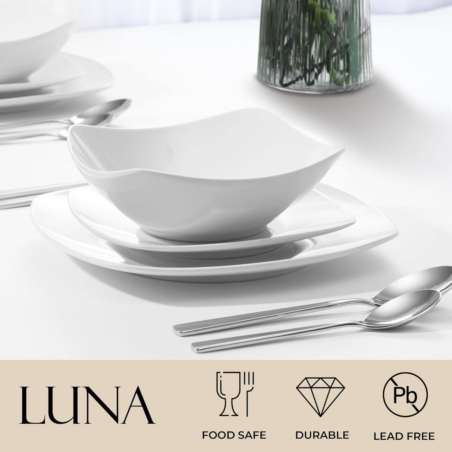 LUNA  
FOOD SAFE  
DURABLE  
LEAD FREE