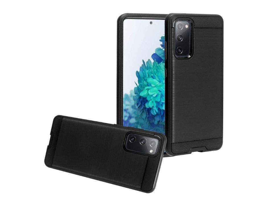 Front. Verizon - Verizon Shell and Holster for Samsung Galaxy S20 FE 5G UW | Color: Black - Black.