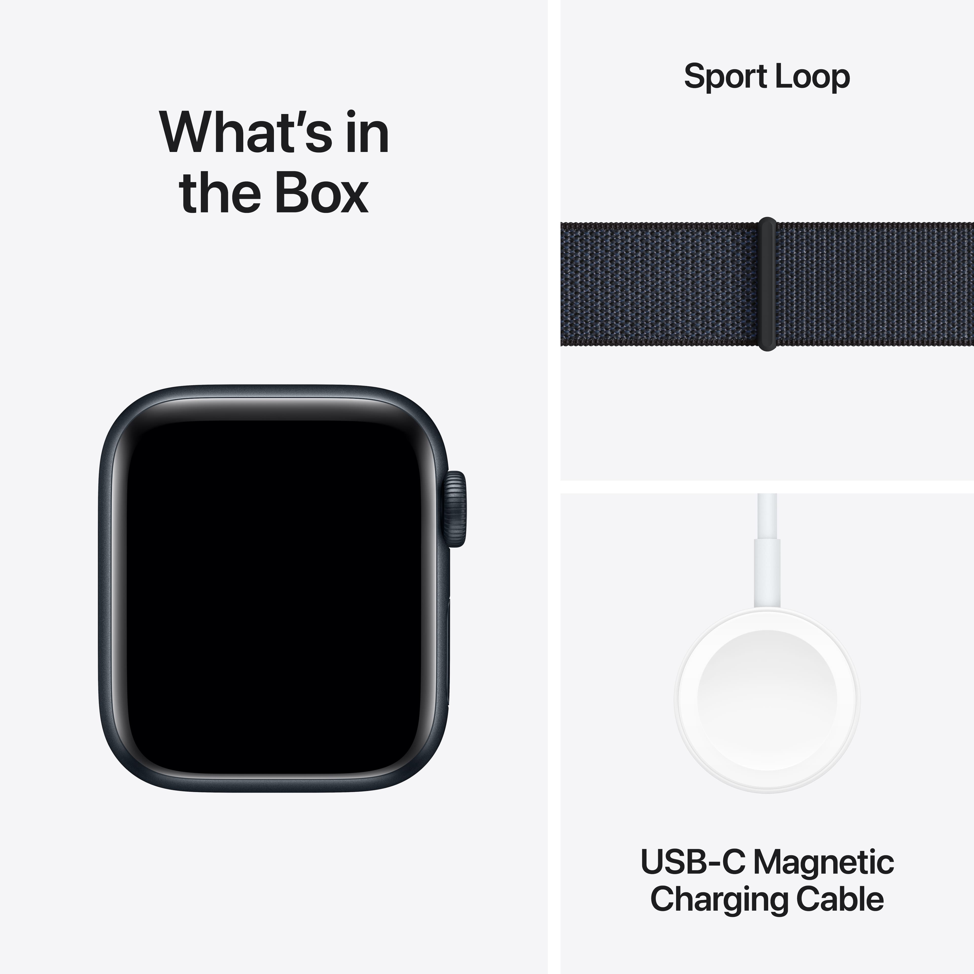What's in the Box: Sport Loop, USB-C Magnetic Charging Cable