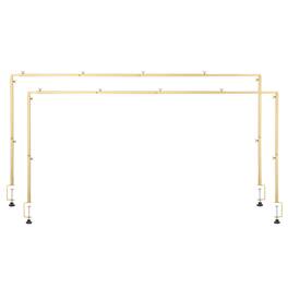 VEVOR - Over The Table Rod Stand with Clamps, 13"-42" Tall & 28"-98" Length Adjustable, 2 Packs Table Arch Stand - Gold