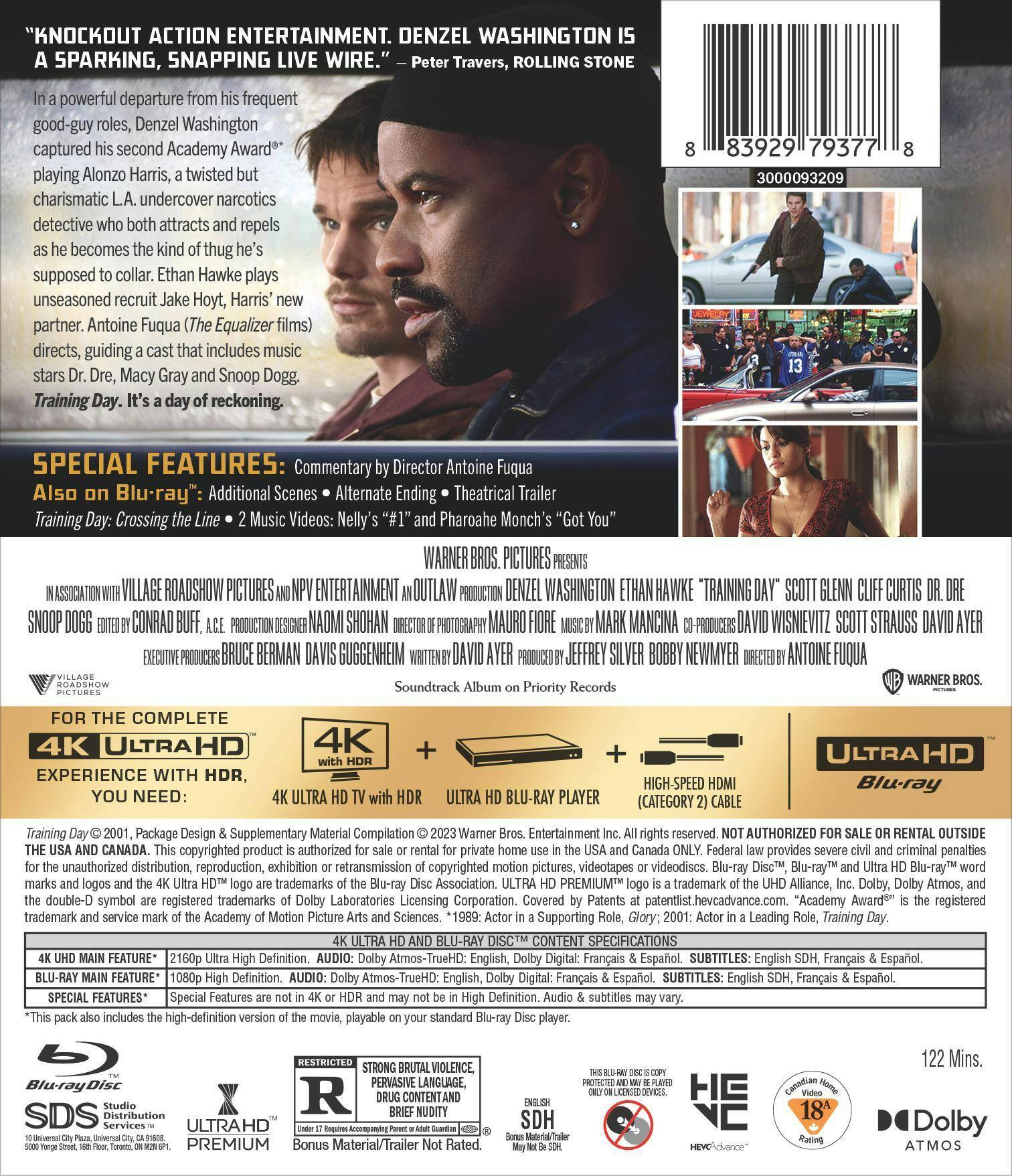 Back. Training Day (4K Ultra HD + Blu-ray) [UHD].