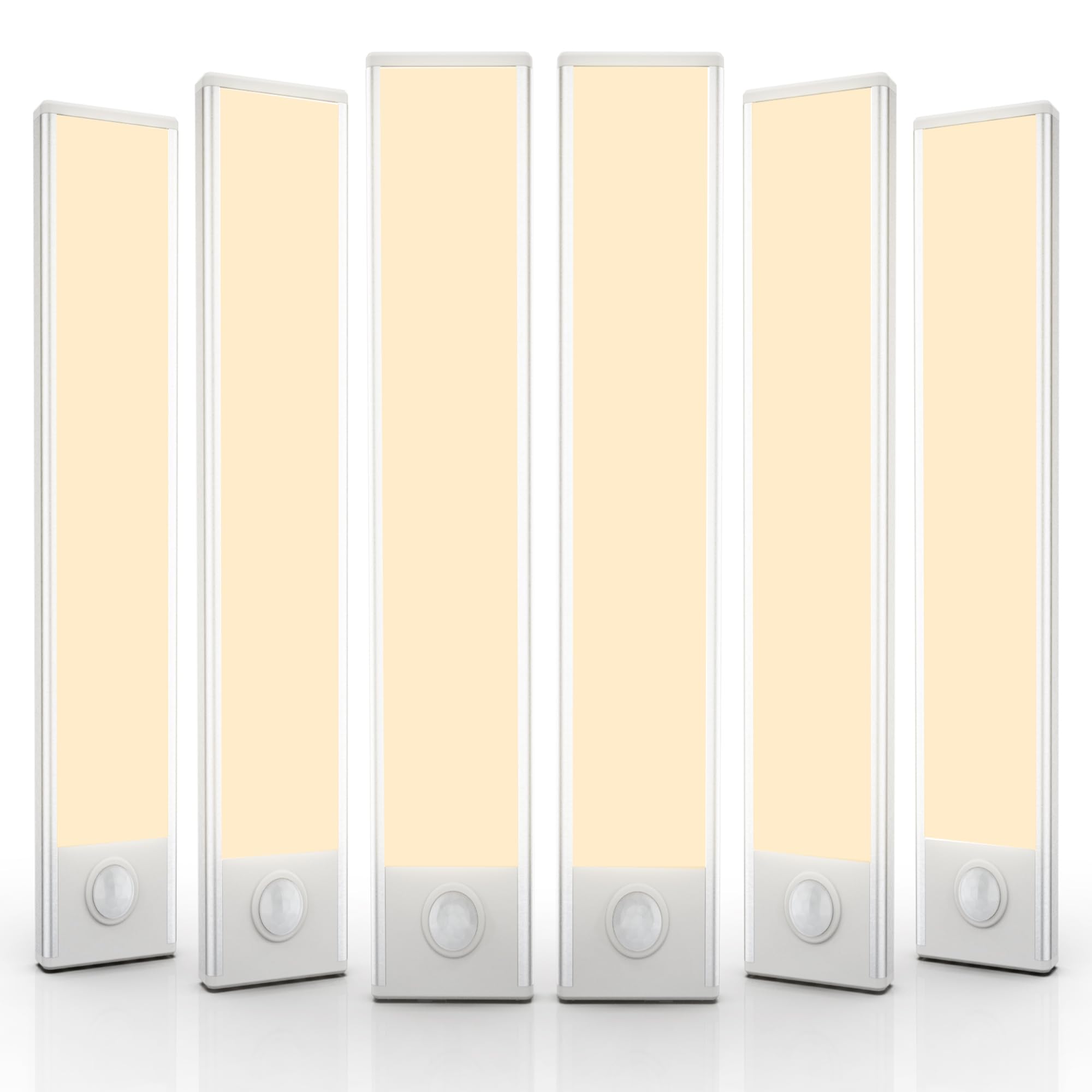 Front. Dazzling Pops - Under Cabinet Lighting Wireless 68 Rechargeable Motion Sensor Light Indoor Stick On Magnetic Closet Lights - Warm White Light 14 inch.