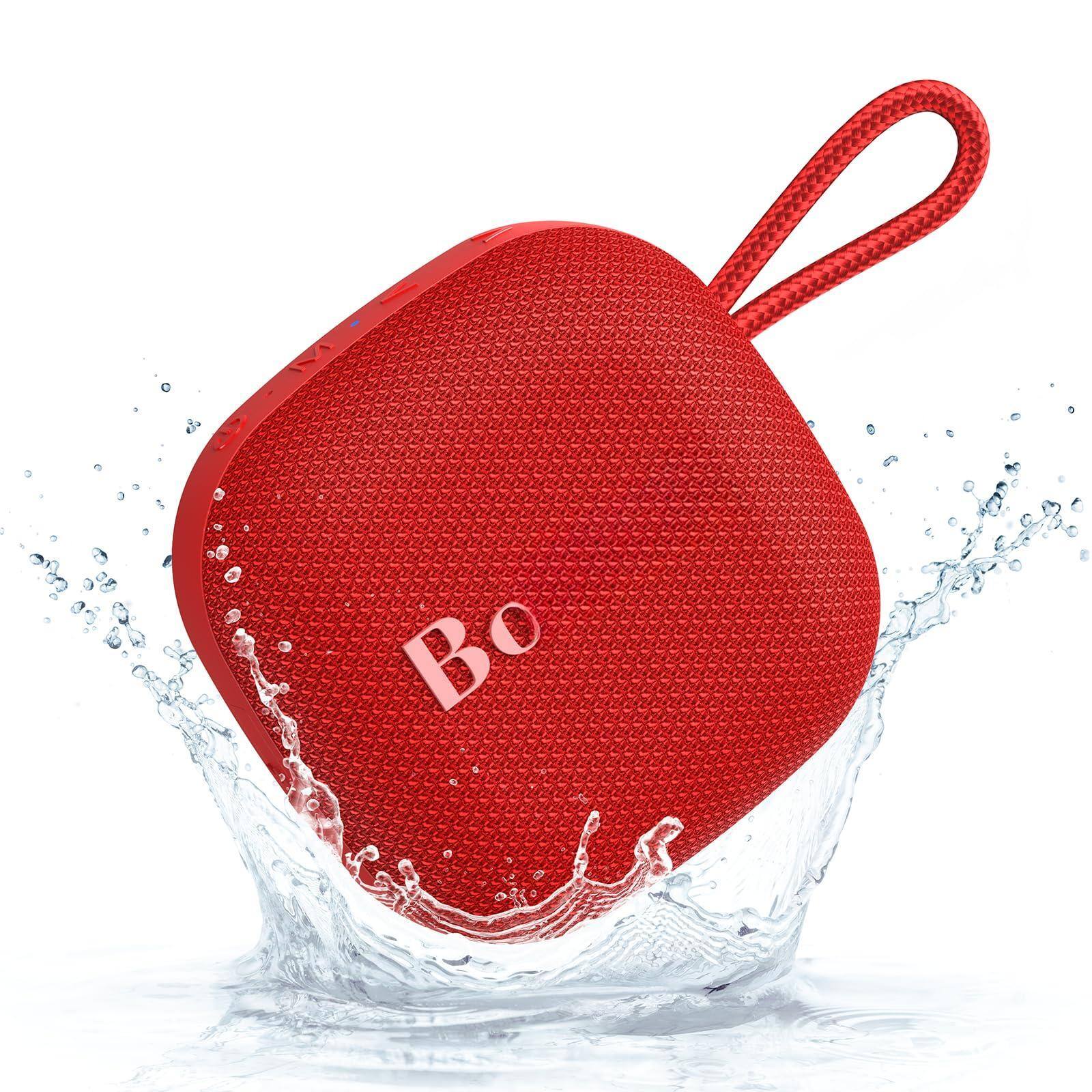 Front. Cozy Serene - Portable Speakers Wireless Ipx7 Waterproof Shower Hours Playtime Loud Stereo Sound Tws Built-in Mic Mini Portable - Red.